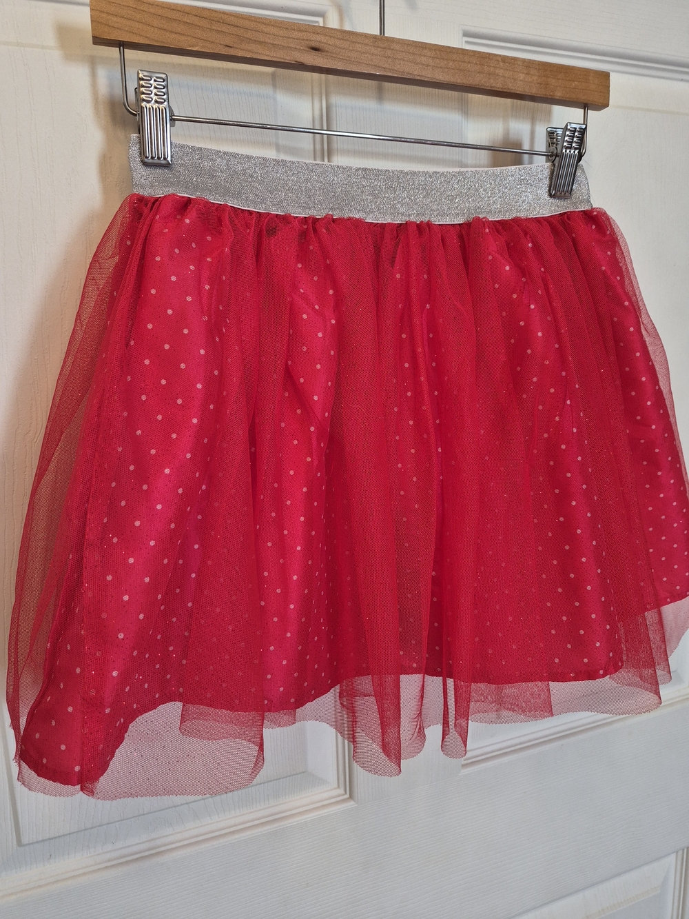 Disney Red Tulle Skirt with Silver Elastic Waistband (BACK TO SCHOOL)